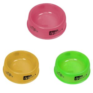 The pet feeding bowl you're referring to seems to be a plastic bowl designed for feeding dogs or cats. It measures 16 cm in diameter and comes in assorted colors. The model or...