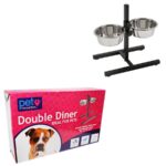 The Pets Double Diner 2 Bowl Stand Adjustable Anti Splash Clip (model ST1698 / TWL1529) is a pet feeding station designed for convenience and cleanliness. The stand typically...
