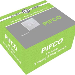 The PIFCO 2 Gang 2 Way Wall Switch PIF2025 is an electrical component used to control lighting circuits. It features two gangs, which means it can control two separate lights or...