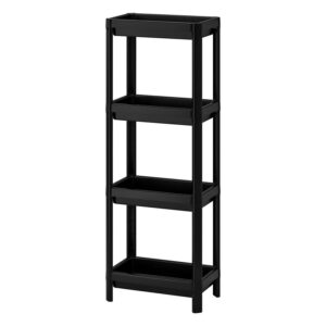 The Plastic 4 Tier Bathroom Storage Rack/Shelf (model MRD505) is designed to help organize and store items in a bathroom setting. With dimensions of 22 x 35 x 100 cm, it...