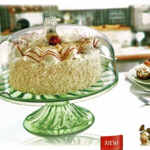 The "Plastic Crystal Cake Pastry Stand with Cover" is a decorative and functional item designed for displaying cakes and pastries. It measures 28.5 x 25 cm and comes in assorted...