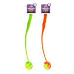 The Plastic Dog Tennis Ball Chucker Launcher is a handy tool designed to help you easily throw tennis balls for your dog to fetch. It measures 50 cm in length, allowing you to...