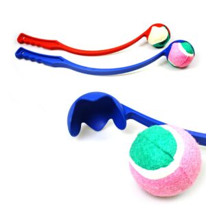 The Plastic Dog Tennis Ball Chucker Launcher, measuring 35 cm, is a tool designed for playing fetch with dogs. It allows you to throw a tennis ball farther and with less effort...