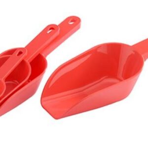 The "Plastic Dry Food Sweets Candy Scoop Shovel Set of 4 Assorted Colours AK459 A" is likely a set of scoops designed for handling dry foods, sweets, or candies. These scoops...