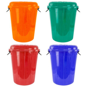 The Plastic Eco Storage Drum Bin Bucket is a versatile storage solution with a capacity of 80 liters. It features two side handles for easy transportation and handling. This...