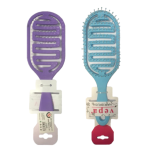 The "Plastic Hair Brush Comb 24 x 7.5 cm Assorted Colours 7383" appears to be a product description for a hairbrush or comb. It likely refers to a plastic hairbrush or comb with...