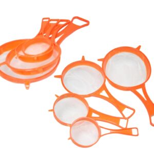 The "Plastic Kitchen Mesh Sieve Strainer Set of 4 Assorted Colours 5238" is a set of kitchen strainers designed for sieving and straining tasks. This set includes four...