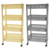 The "Plastic Kitchen Trolley Safari 4 Tier Fruit Veg 2768-4R/9161" is a storage solution designed for kitchen use. It typically features four tiers or shelves, allowing for...