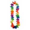 The Plastic Neon Rainbow Hawaiian Flowers Hula Lei Garland is a decorative item typically used for parties, celebrations, or themed events. It measures 100 cm in length and...