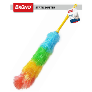 The "Plastic Static Rainbow Feather Duster Stick 56cm CD3" is likely a cleaning tool designed to attract and hold dust using static electricity. The "rainbow" in the name...