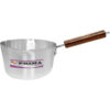 The Prima Aluminium Milk Pan with a Wooden Handle is a kitchen utensil designed for heating milk and other liquids. It has an 18cm diameter, making it suitable for small to...