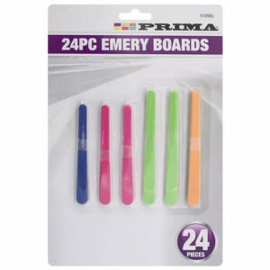 The Prima Nail Emery Board 24 Pack likely refers to a set of 24 nail files made by the brand Prima. Emery boards are commonly used for shaping and smoothing the edges of nails....