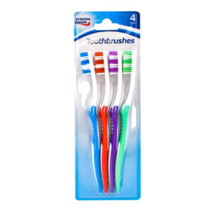 The Pristine Gleam Medium Toothbrushes 4 Pack likely refers to a set of four toothbrushes designed for oral hygiene. These toothbrushes are described as "medium," indicating the...