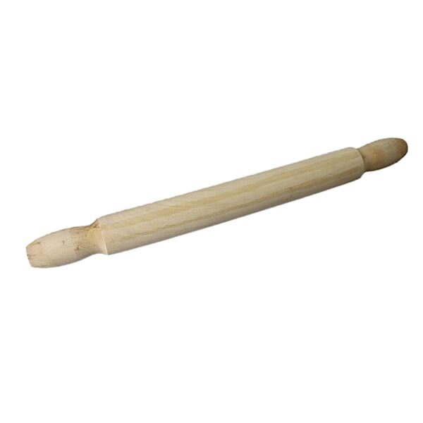 The product described is a wooden rolling pin that is ideal for baking and rolling chapattis. The dimensions of the rolling pin are 42 cm in length and 3 cm in width. The code...