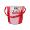 The product you are referring to is a 15-liter plastic bucket featuring a tie-dye design. It comes with a lid and is available in assorted colors. The model number for this item...