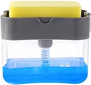 The product you are referring to seems to be a 2-in-1 countertop sink accessory that combines a soap dispenser and a sponge holder caddy. The dimensions of this item are 15 cm...