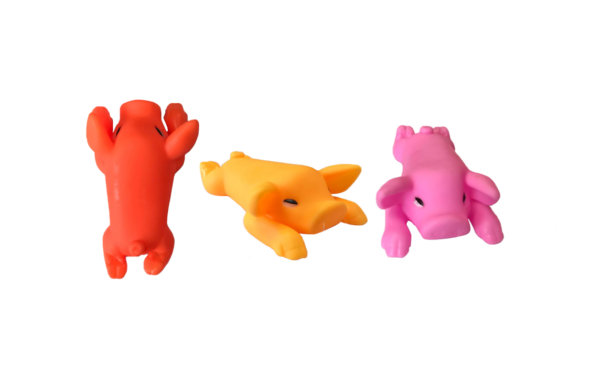 The product you're describing is a pet dog toy designed to resemble a flat laying roasted pig. It measures 12 x 6 cm and comes in assorted colors. The toy includes a squeaker,...