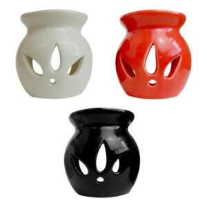 The product you're referring to is a ceramic wax melt and oil burner. It measures 6.5 cm in length, 5 cm in width, and 7.5 cm in height. It comes in assorted colors, providing...