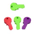 The product you're referring to is a key-shaped door stopper with dimensions of 13 x 3 cm. It comes in assorted colors and has the product code 6052 A. This type of door stopper...