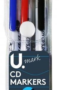 The product you're referring to is a pack of CD markers that includes three medium tip markers in blue, red, and black colors. These markers are specifically designed for...