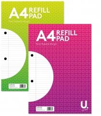 The product you're referring to is an A4 refill pad designed for office or school use. It's side-bound and comes in two assorted designs. This particular pad contains 160 pages....