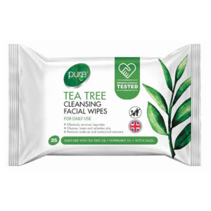 The Pure Tea Tree Cleansing Facial Wipes 25 Pack - Case of 12 typically refers to a bulk purchase of facial wipes that are infused with tea tree oil, known for its antibacterial...