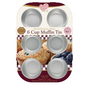 The "Queen of Cakes Muffin Tin 6 Cup" is likely a baking product designed for making muffins or cupcakes. A muffin tin with 6 cups typically means it has six individual...