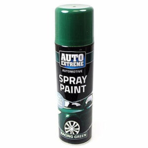 The "Rapide Auto Extreme Automotive AX Spray Paint Racing Green 250ml - Case of 12" refers to a product package that includes twelve 250ml cans of automotive spray paint. The...