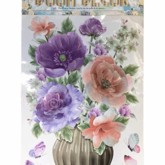 The "Room Decor 3D Effect Wall Stickers" featuring a "Flowers Vase Design" are decorative wall stickers intended to enhance the aesthetic appeal of a room. These stickers...