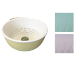 The "Round 2 Piece Colander Drainer Strainer Basket" is a kitchen tool set designed for draining and straining food. It measures 25 x 11 cm and comes in assorted colors, making...