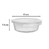 The Round Glass Food Storage Container with Air Vent has a capacity of 880ml and is identified by the model number 7764. This container is designed to store various food items...