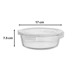 The Round Glass Food Storage Container with Air Vent has a capacity of 880ml and is identified by the model number 7764. This container is designed to store various food items...