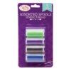 The Sewing Box Assorted Spools Sewing Thread 4 Pack is likely a set of sewing threads designed for various sewing projects. Typically, such a pack would include four spools of...