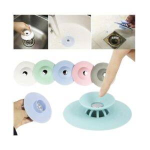 The Silicone Bathroom Kitchen Sink Drain Plug Hair Catcher is a practical accessory designed to prevent hair and debris from clogging drains in sinks and bathtubs. With a...