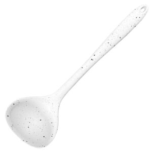 The "Silicone Ladle 8.5 x 29.5 cm Speckled White 10245" is likely a kitchen utensil designed for serving soups, stews, sauces, and other liquid-based foods. The dimensions (8.5...