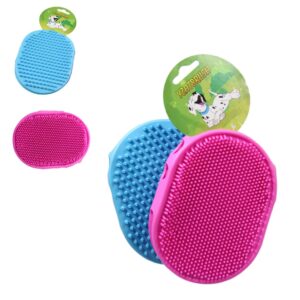 The Silicone Pet Dog Double Sided Grooming Pad Brush is a grooming tool designed for pets such as dogs. It measures 15 cm and comes in assorted colors. This grooming pad brush...