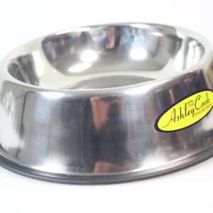 The "Silver Stainless Steel Basic Dog Bowl" is a single-piece dog bowl made from stainless steel. It weighs 270 grams and has dimensions of 30 cm in diameter and 7 cm in height....