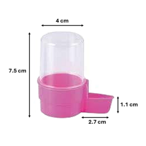 The "Small Plastic Bird Water / Feeder Bottle 60ml Assorted Colours 7539" is a compact feeding accessory designed for birds. It holds up to 60ml of liquid, making it suitable...