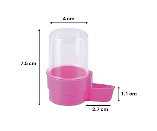 The "Small Plastic Bird Water / Feeder Bottle 60ml Assorted Colours 7539" is a compact feeding accessory designed for birds. It holds up to 60ml of liquid, making it suitable...