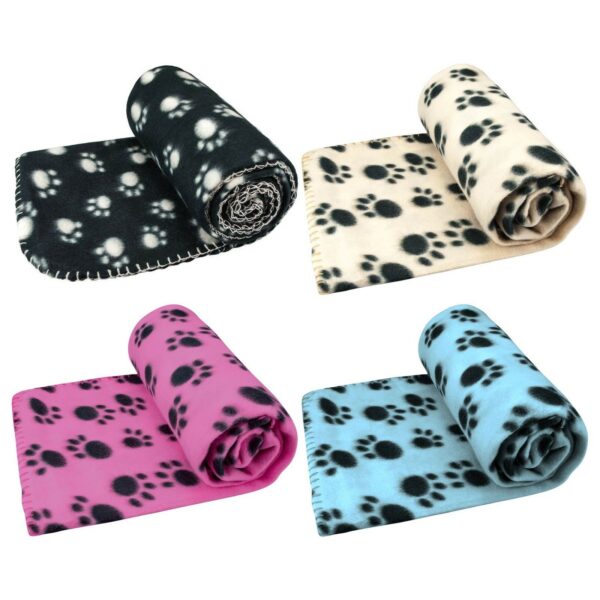 The Soft Fleece Paw Print Pet Sleeping Comfort Blanket is a cozy accessory for your pet. Measuring 98 x 78 cm, it is designed to provide comfort and warmth for your pet while...