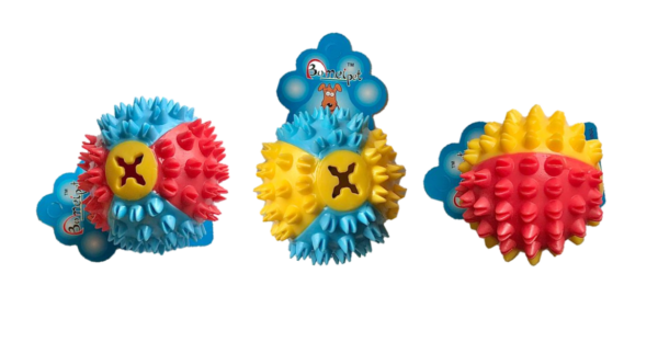 The Spikey Dog Toy Treat Ball is a 7 cm toy designed for dogs. It features a spiky texture that helps to massage gums and clean teeth while your dog plays. The toy can also be...