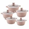 The SQ Professional 5Pc Nea Marfil Stone Marble NonStick StockPot set (product number P97017) is a cookware collection designed for those who enjoy cooking with quality and...