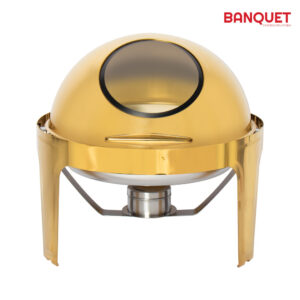 The SQ Professional Banquet Chafing Dish with Roll Top and Window is a catering product designed to keep food warm and presentable during events like banquets and buffets. This...