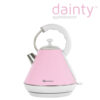 The SQ Professional Dainty Legacy Kettle is an electric kettle with a capacity of 1.8 liters and a power rating of 2200 watts. The model you mentioned, Apple Blossom P9044 /...