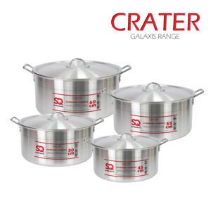 The SQ Professional Galaxis Catering Casserole Set, also known as the Crater Set, is a collection of four casseroles with varying sizes: 45cm, 50cm, 55cm, and 60cm. This set is...