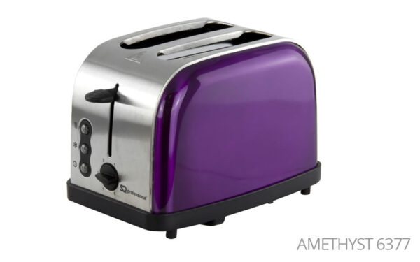 The SQ Professional Legacy 2 Slice Toaster 900W in Amethyst is a kitchen appliance designed for toasting bread. With a power output of 900 watts, it provides efficient toasting...