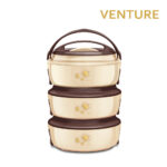 The SQ Professional Venture Insulated Hot Pot Set of 3 in Cream, with a capacity of 1.5 liters each, is a product designed for keeping food hot or cold for extended periods....