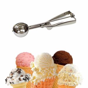 The SQ Stainless Steel Easy Use & Grip Ice Cream Food Kitchen Ball Scoop is a kitchen tool designed to help you scoop ice cream and other similar foods with ease. It features a...