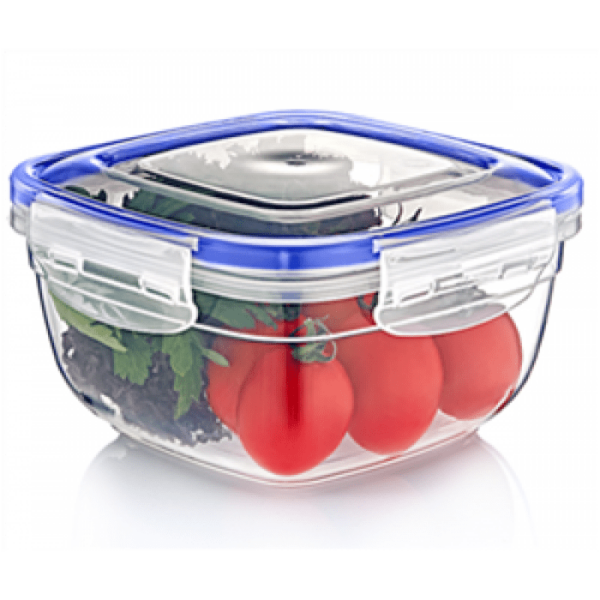 The Square Clear Plastic Food Storage Container with Sealing Lid, model D30105, is a practical kitchen accessory designed to store food securely. With a capacity of 2400ml, it...