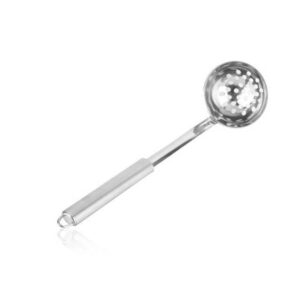 The Stainless Steel Catering Colander Skimmer Spoon, measuring 33.5 cm, is a kitchen tool designed for straining and skimming tasks. Made from durable stainless steel, it is...